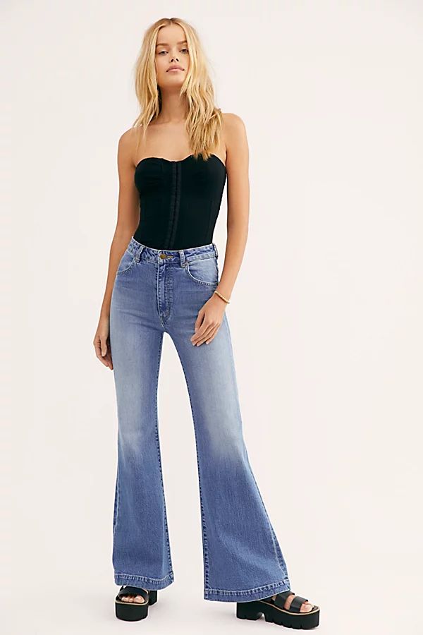Rolla's East Coast Flare Jeans by Rolla's at Free People, Karen Blue, 29 | Free People (Global - UK&FR Excluded)