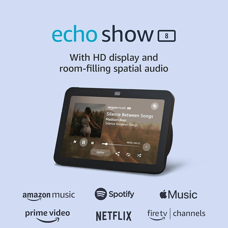 Amazon Echo Show 8 (3rd Gen, 2023 release) | With Spatial Audio, Smart Home Hub, and Alexa | Char... | Amazon (US)