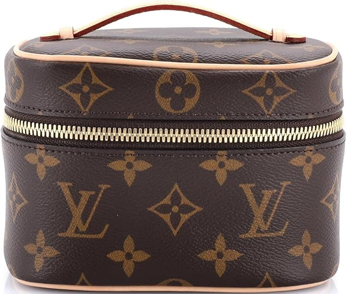 Amazon.com: Louis Vuitton, Pre-Loved Nice Vanity Case Monogram Canvas Nano, Brown : Amazon Luxury | Amazon (US)