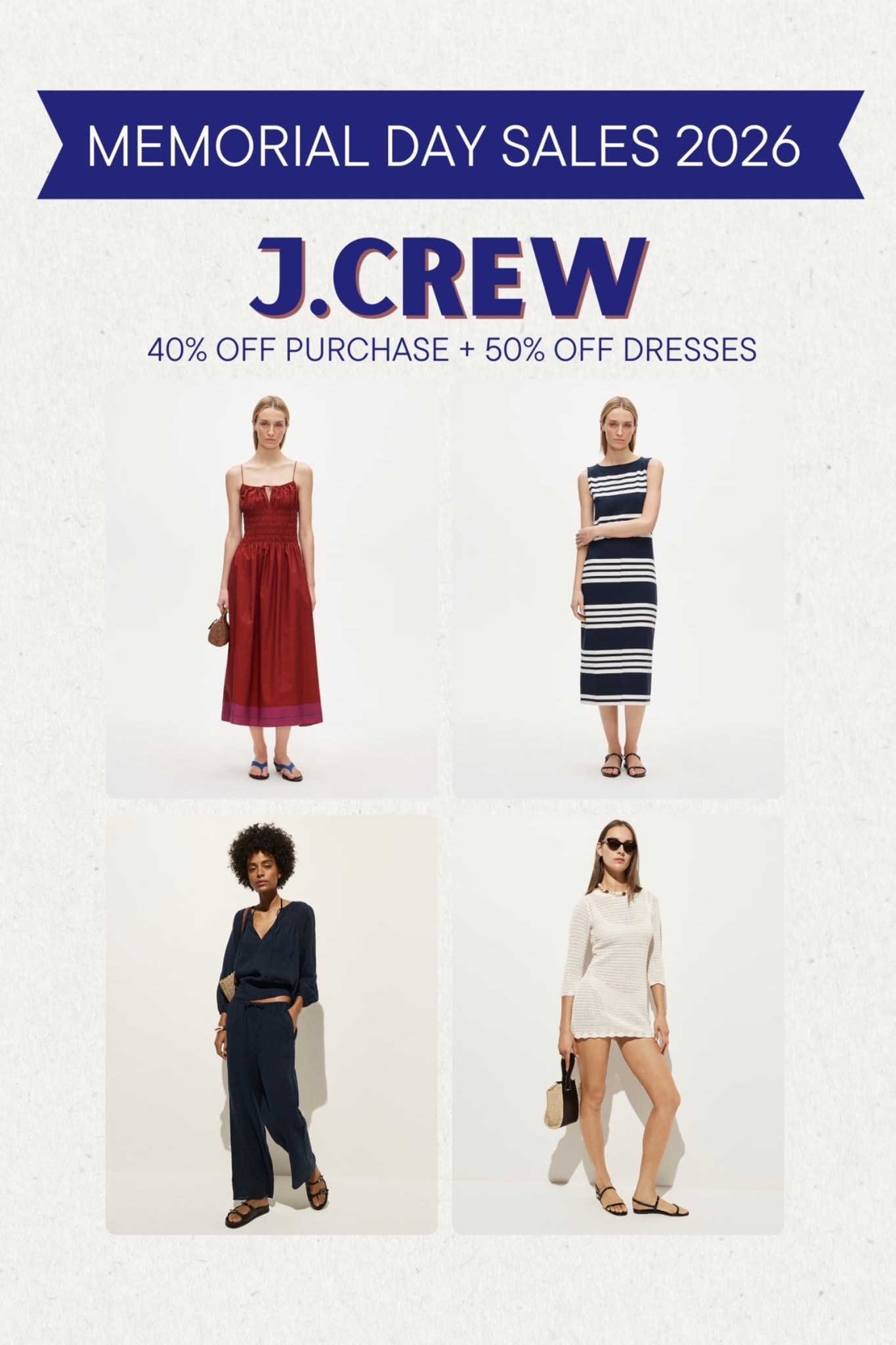 [5/21/26] @J.Crew on sale for MDW 40% off your purchase + 50% off dresses! Linking favorites, they have so many good styles in stock right now!

#LTKSaleAlert #LTKPetite #LTKSeasonal