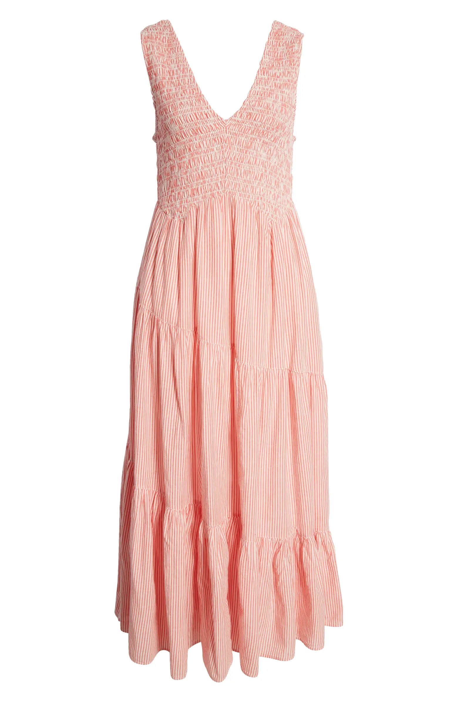 Juno Sleeveless Smocked Tiered Maxi Dress | Nordstrom