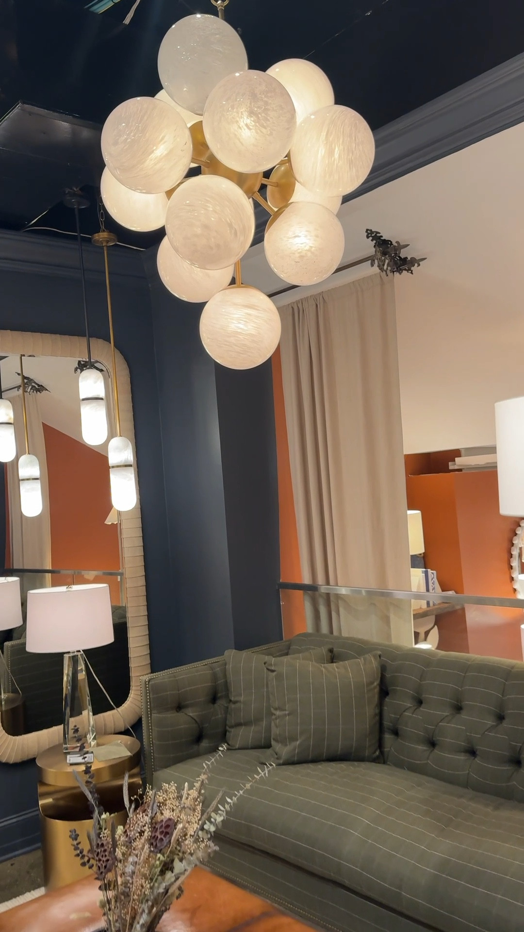 Love the milk, glass balls of the chandelier have source this for a client recently and finally got to see it in person and it is so good. 

#LTKHome