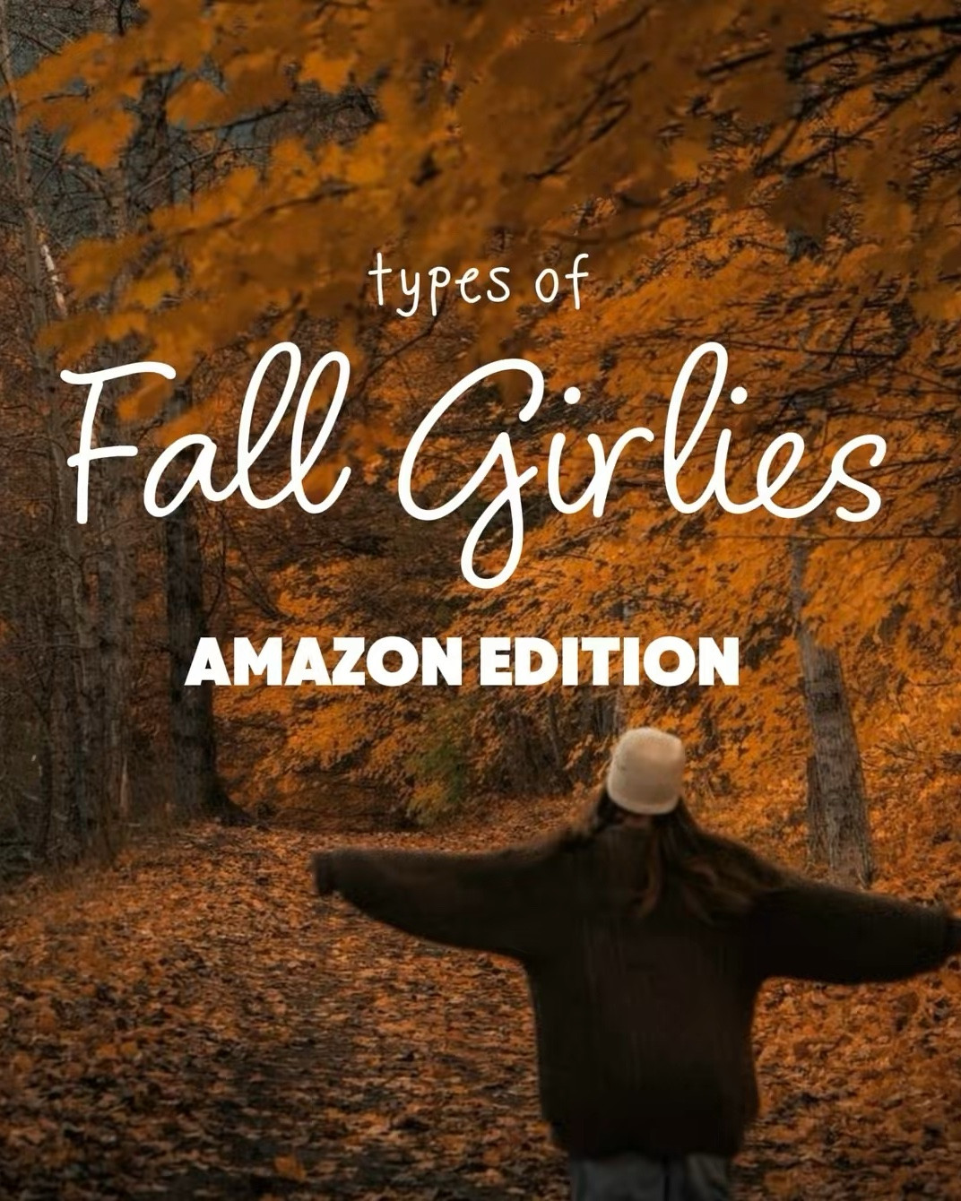 types of fall girlies. amazon edition! everything is amazon minus the jeans and coach bag 🤓