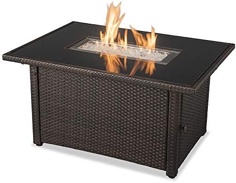 Endless Summer GAD17400SP 44"X32" Rectangular Outdoor Gas, Brown/Black Fire Table, Multi Color | Amazon (US)