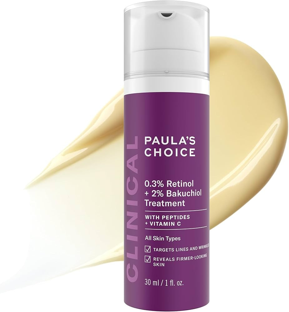 Paula's Choice CLINICAL 0.3% Retinol + 2% Bakuchiol Face Serum Treatment, Anti-Aging Serum for Fa... | Amazon (US)