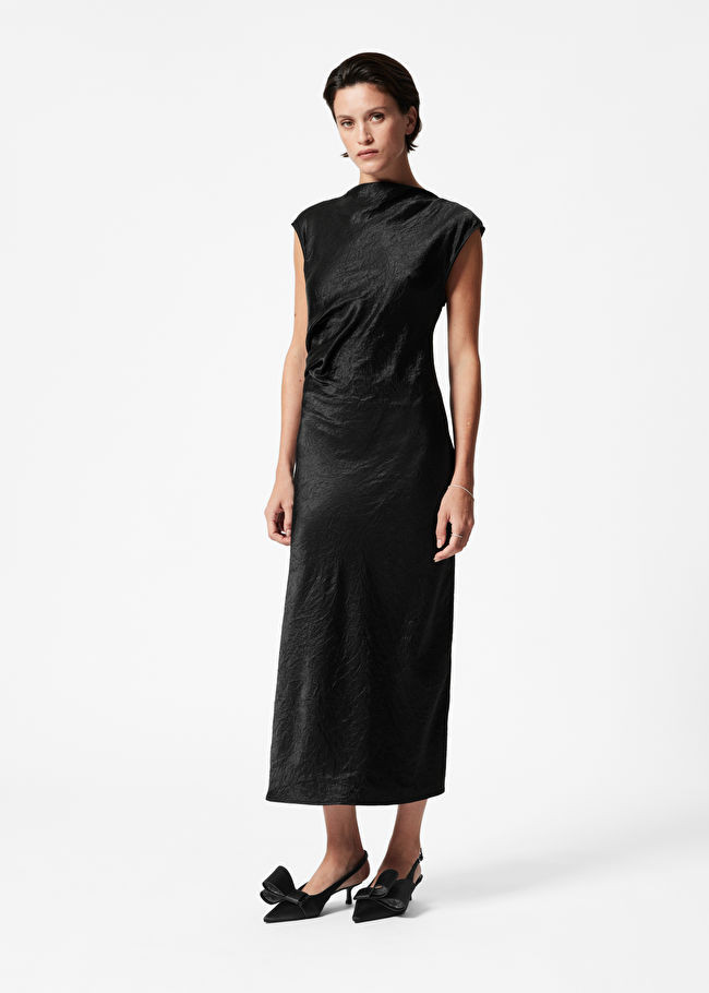 Satin Boat-Neck Midi Dress | & Other Stories (EU + UK)