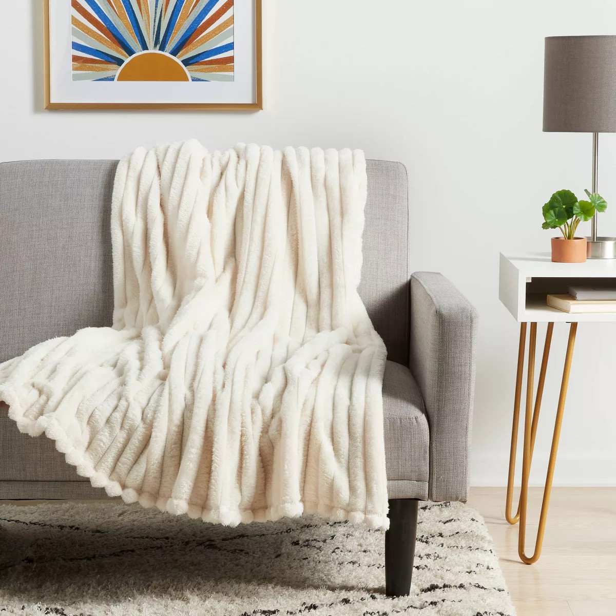 Ribbed Plush Throw Blanket - Room Essentials™ | Target