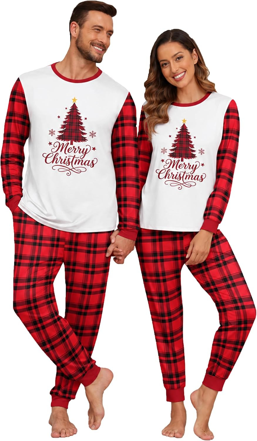 PrinStory Pajamas Set for Men & Women Long Sleeve Soft Sleepwear S-2XL | Amazon (US)