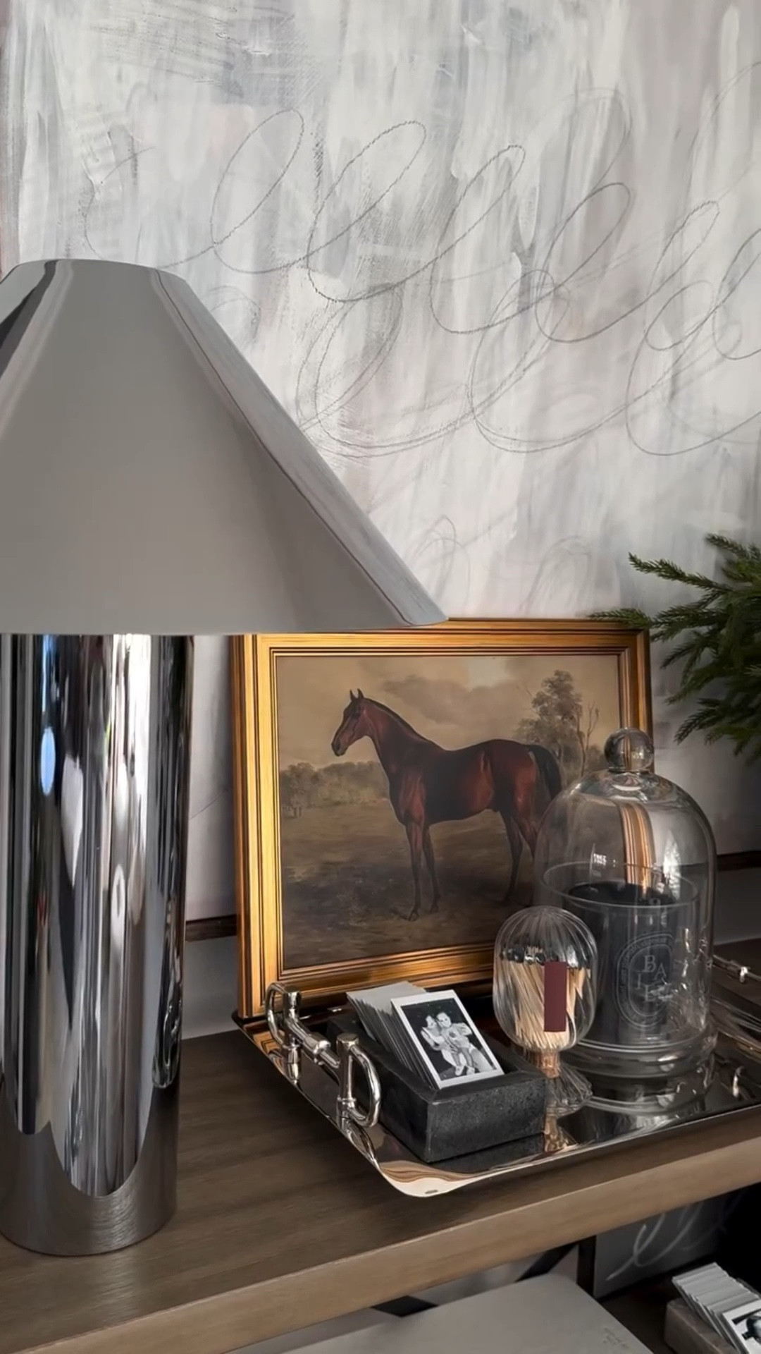 Slow upgrades, intentional pieces ✨
This simple chrome lamp added moody light, balance, and character to this corner - Creating a home one thoughtful detail at a time 🤍

Save this for your next home refresh 

How to shop:
•Comment LINKS and I’ll send you the direct links
•Make sure you’re following me @the_sip_studio to receive the link in DMs
•You can find all my links in my bio!

#homedetails #interiorstyling #timelessdesign #consolestyling #homeinspo