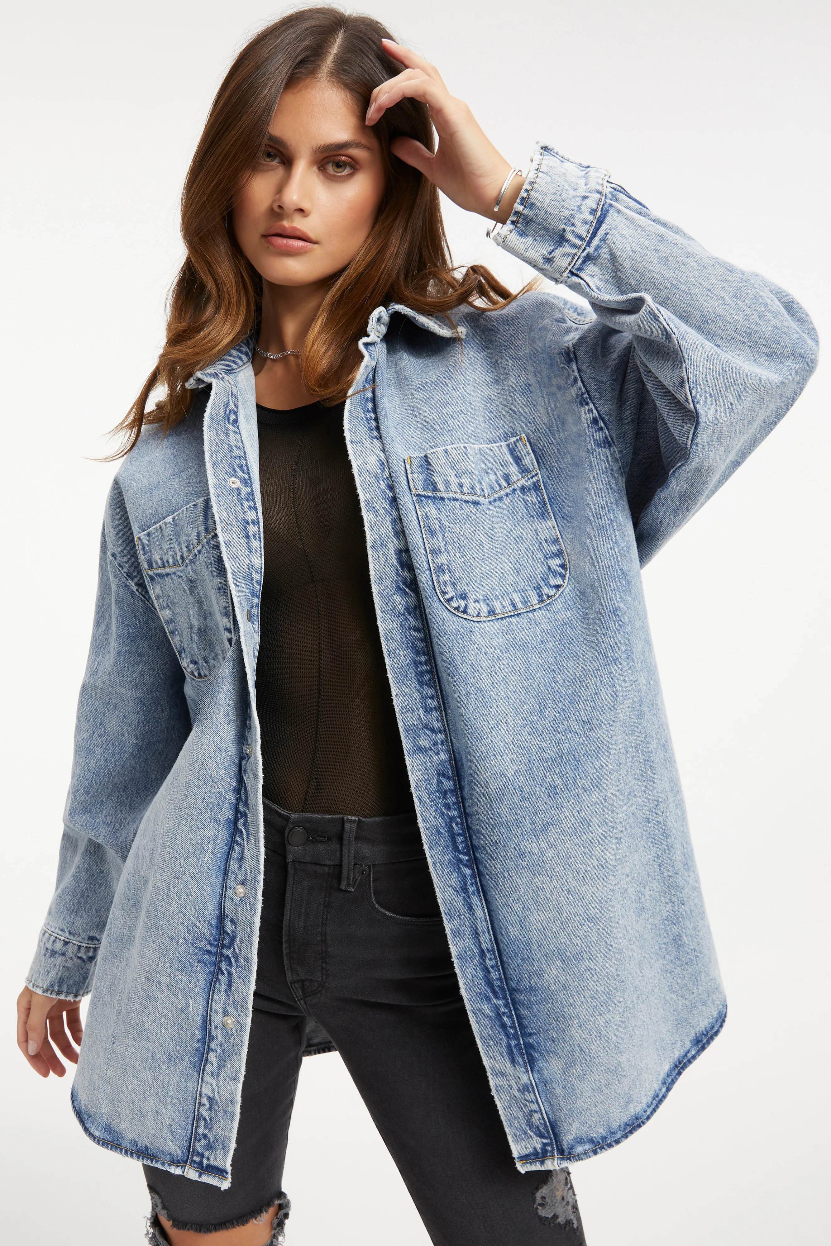 DENIM SHACKET | INDIGO299 | Good American