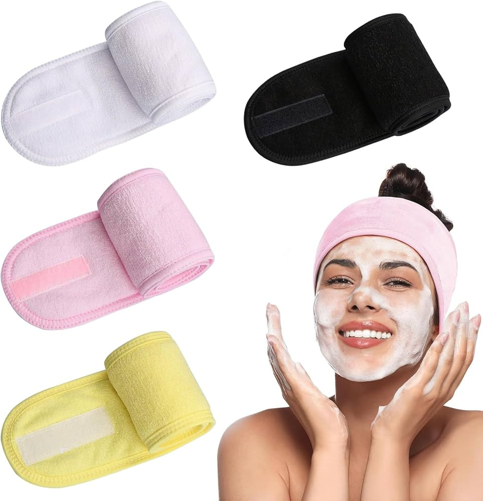 spa headband, headband for washing face, 4 PCS skincare headband, Facial Washing Headband Women A... | Amazon (CA)