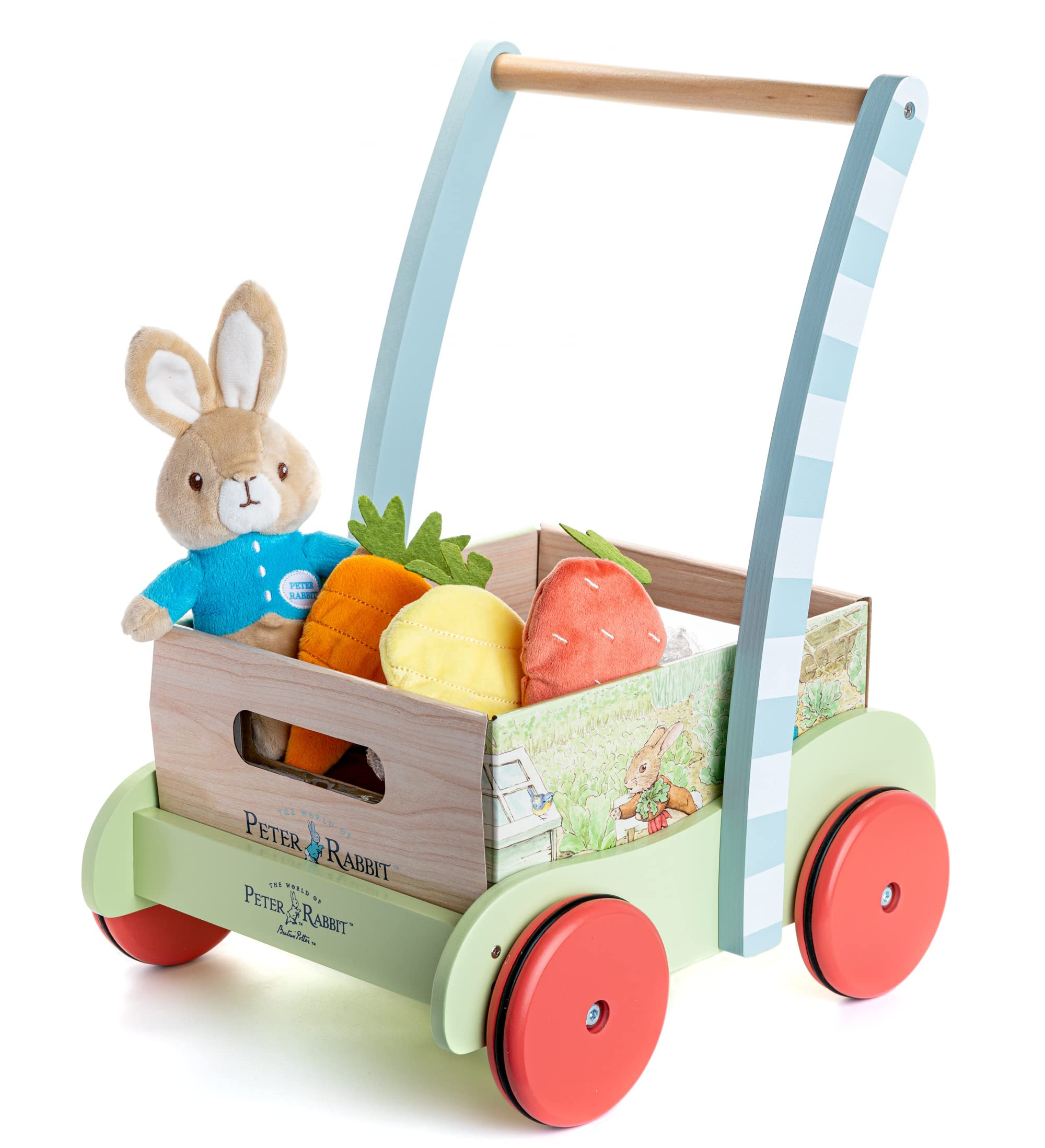 KIDS PREFERRED Beatrix Potter Peter Rabbit Wooden Garden Wagon and Plush Veggie Play Set, (24228) | Amazon (US)