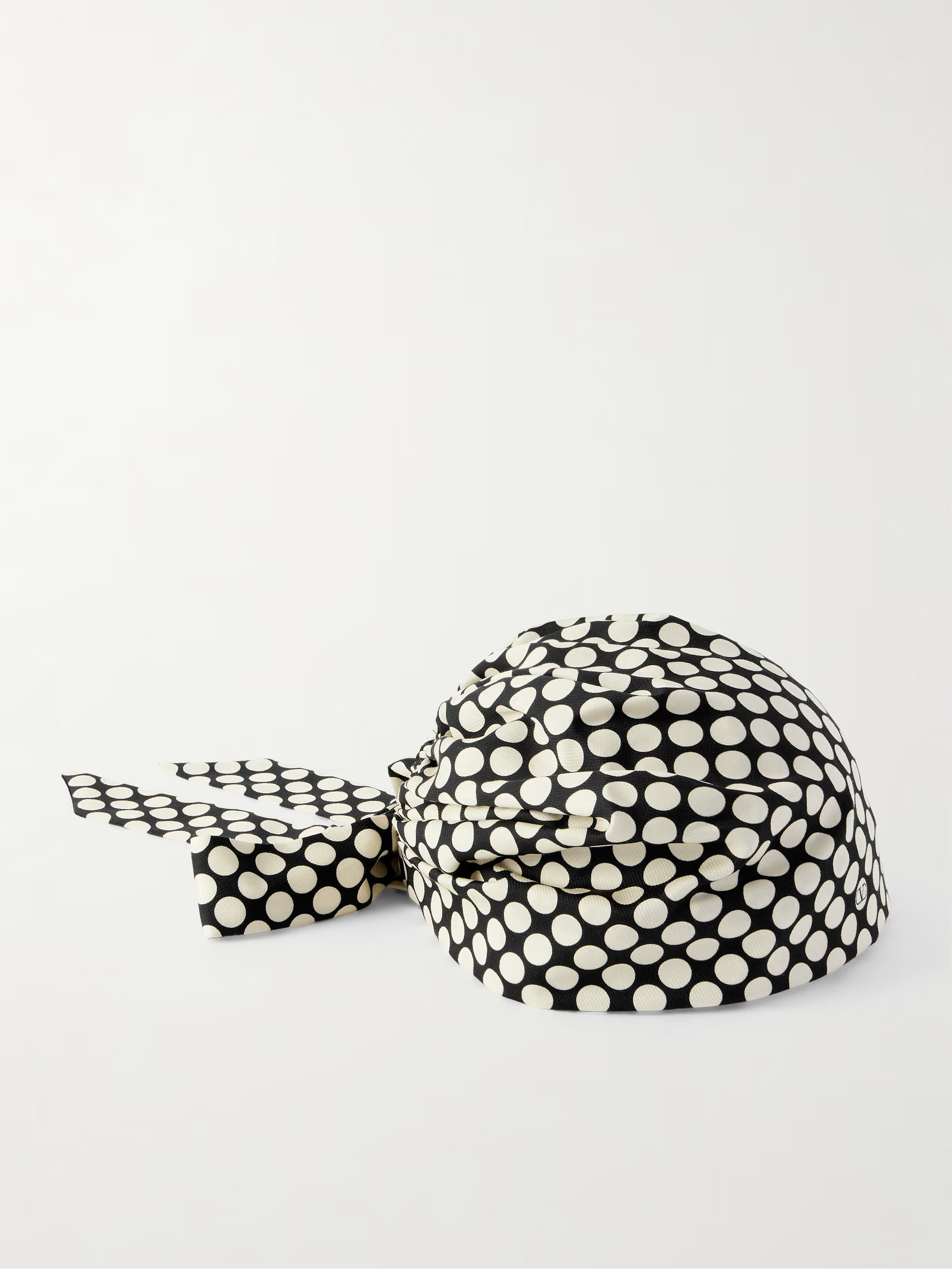 Escape polka-dot cotton and silk-blend twill headband | NET-A-PORTER (UK & EU)