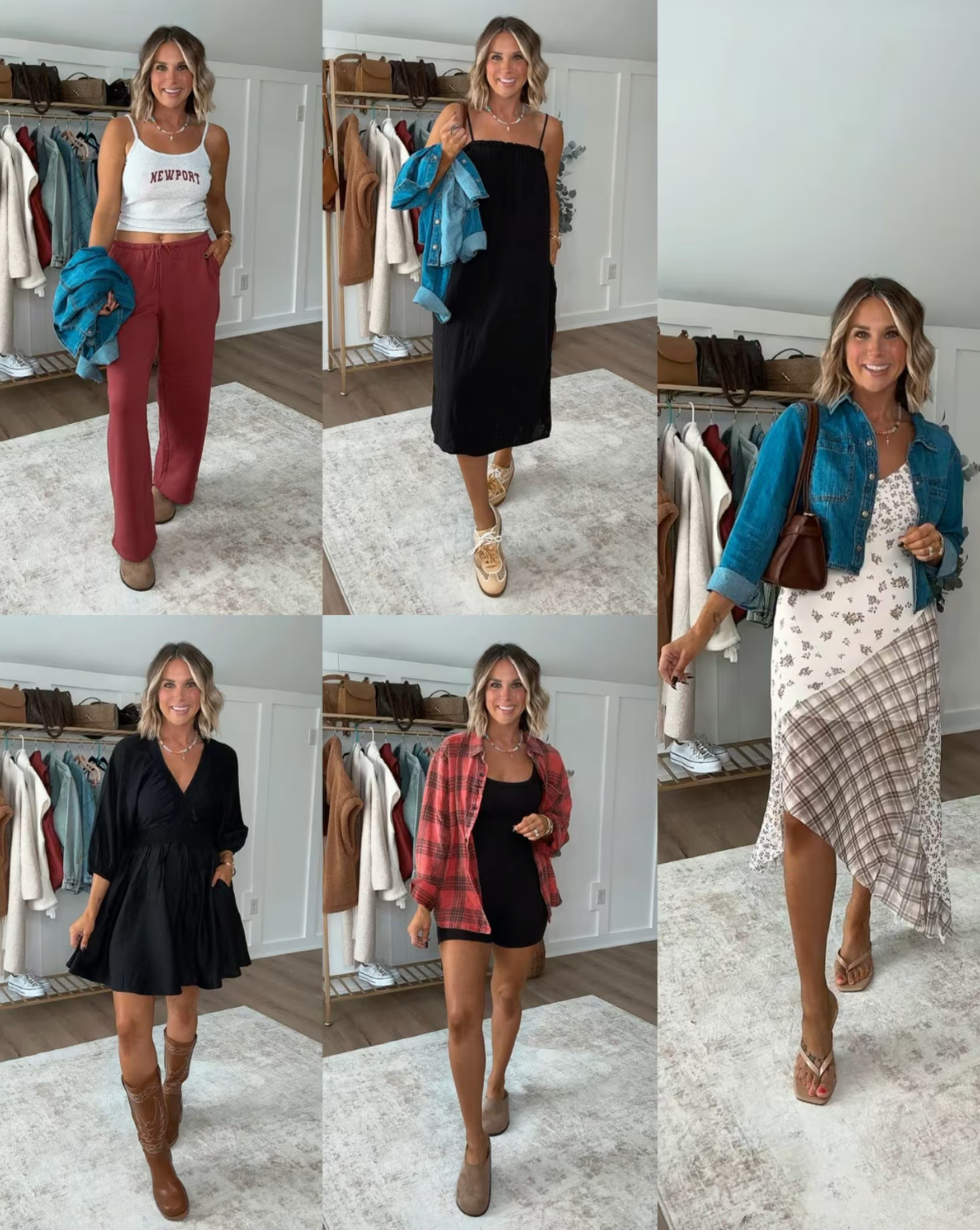 Cute fall style without the crazy price tag? YES PLEASE. 👏🏼 This haul from Walmart has everything I'll be wearing on repeat this season - easy pants, go to dresses, an easy romper, an oversized cozy flannel shirt, and the best denim layer.

I'm 5'6 141 lbs wearing M bottoms, small tops & dresses, shoes run true. M flannel, small romper  

 #LTKootd #LTKmomlife #LTKSeasonal