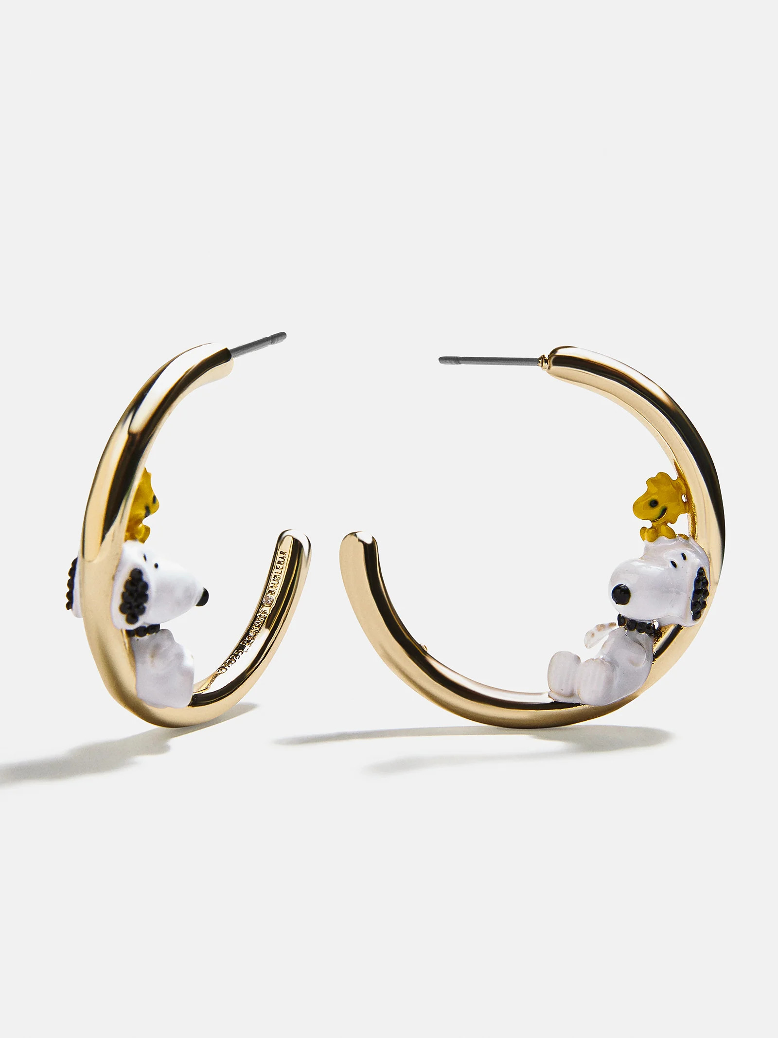 Peanuts Snoopy & Woodstock 3D Hoop Earrings - Snoopy & Woodstock | BaubleBar