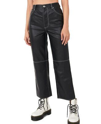 Free People Women&#039;s It Factor Faux-Leather Pants (Mystic, 0)  | eBay | eBay US