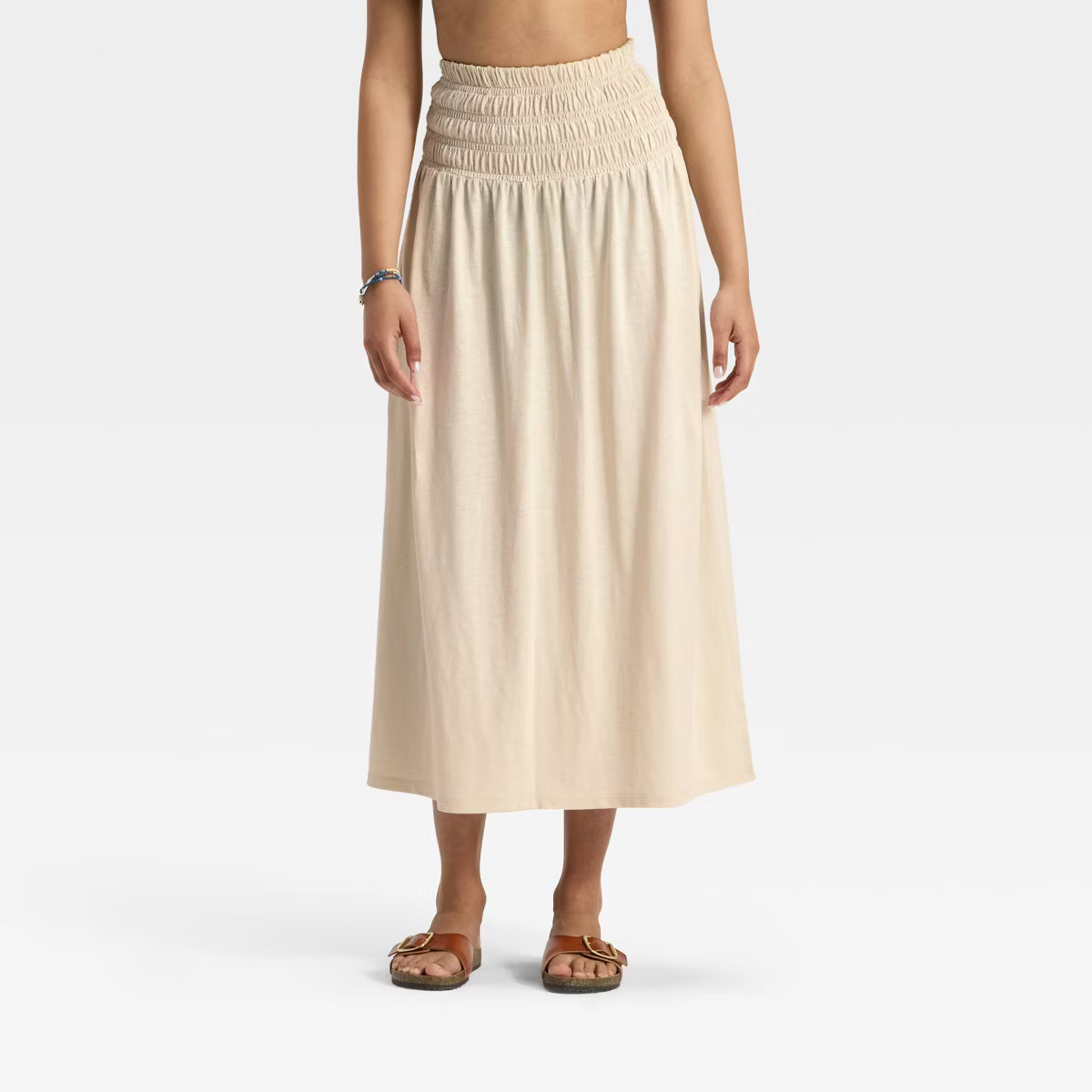 Women's Knit Smocked Maxi A-Line Skirt - Universal Thread™ | Target