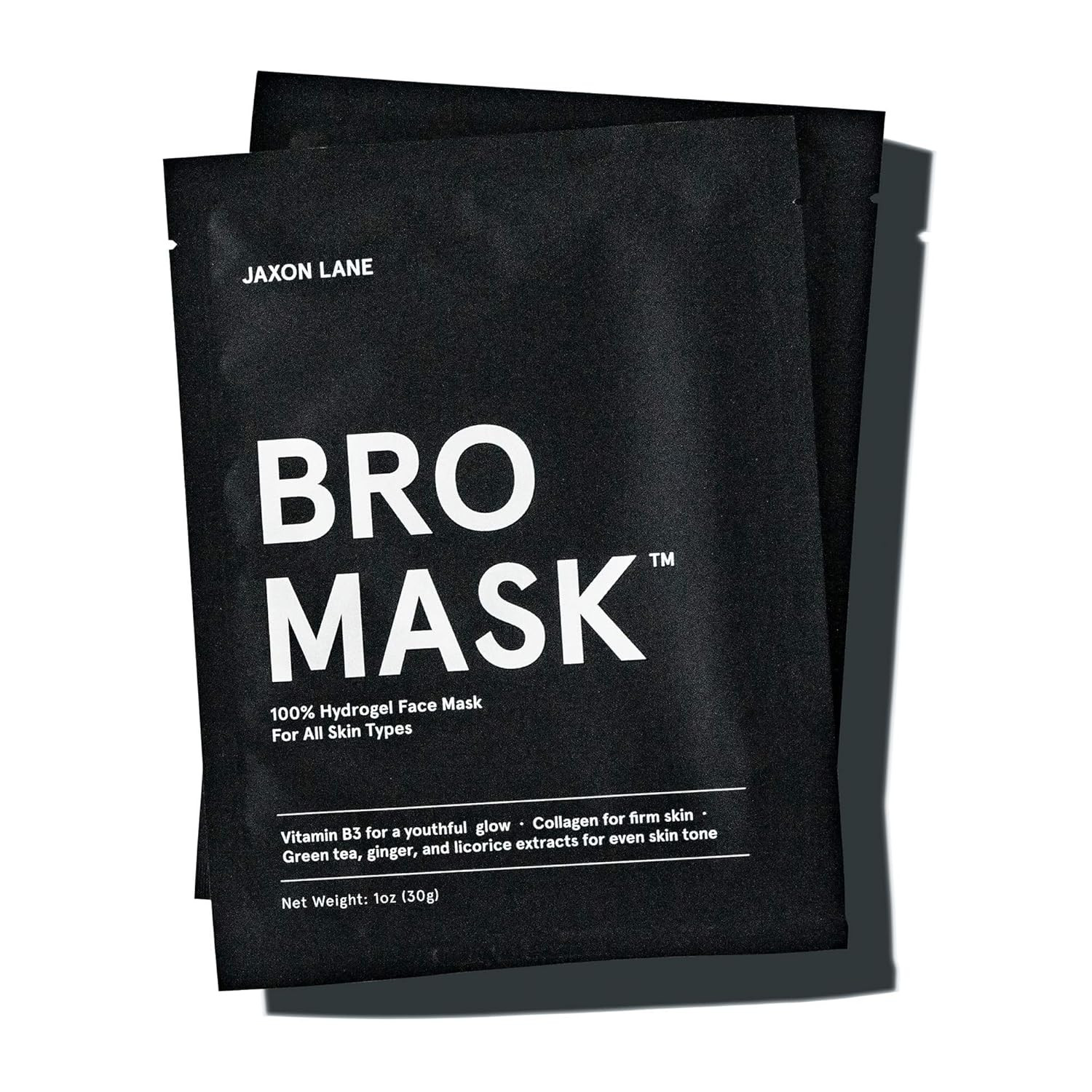 BRO MASK: Korean Face Mask for Men | 2 Pc. Hydrating Anti Aging Sheet Masks Contains Vitamin C, V... | Amazon (US)