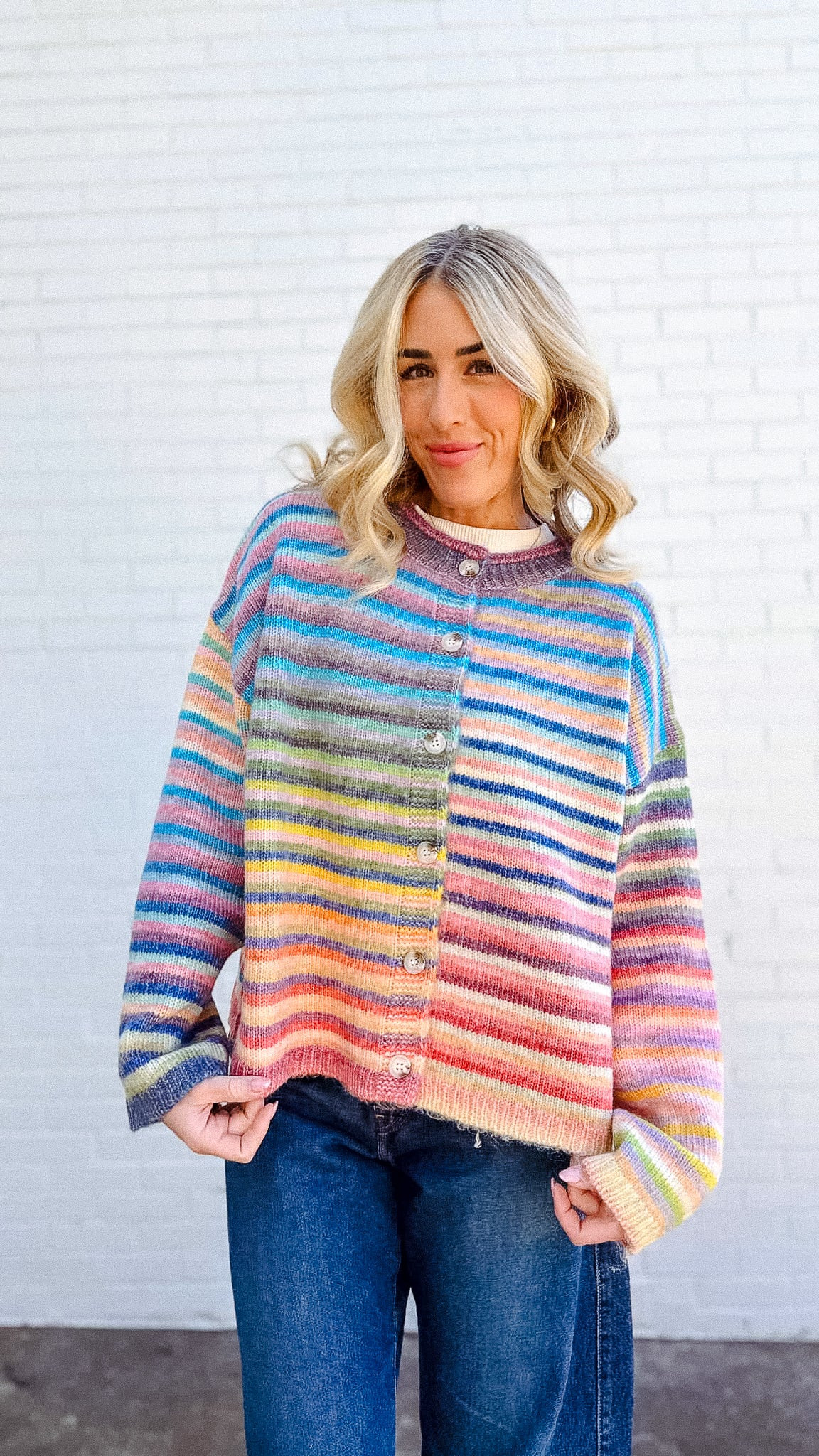Confetti Cloud Striped Cardigan | MyEllement Boutique