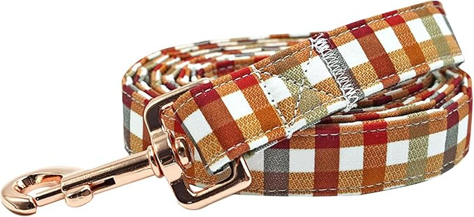 Dog Leash, Fall Plaid Print Durable Strong Dog Leashes Heavy Duty Comfortable Padded Pet Leash fo... | Amazon (US)