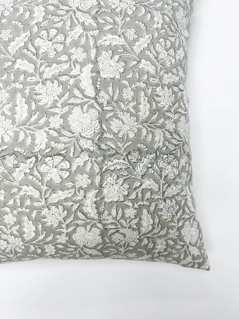Rose Block Print Pillow Block Print Pillow Cover Floral - Etsy | Etsy (US)