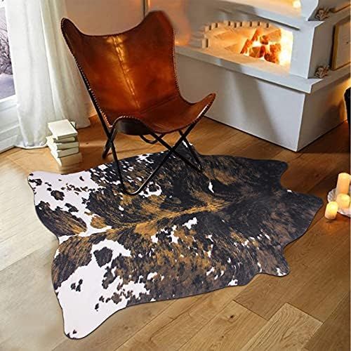 Faux Cowhide Rug Soft Cow Print Rug Stain Resistant Cow Rugs for Living Room Animal Print Rug wit... | Amazon (US)