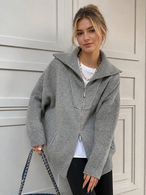 Oversized Open Collar Cardigan | Commense
