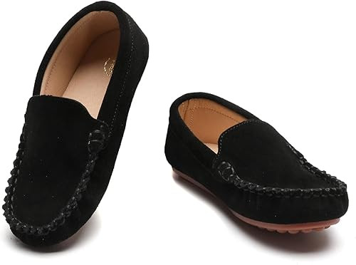 DADAWEN Toddler Little Kid Boys Girls Soft Suede Leather Slip On Flat Boat Dress Shoes Wedding Ch... | Amazon (US)