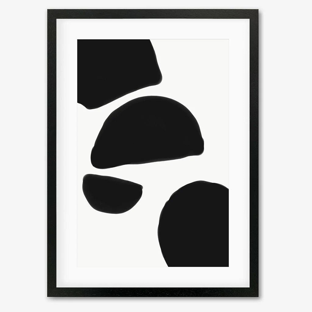 Monochrome Abstract Shapes Art Print | Abstract House