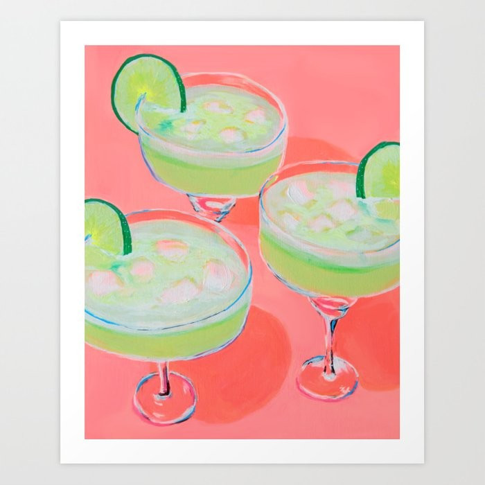 Tres Margaritas Art Print | Society6