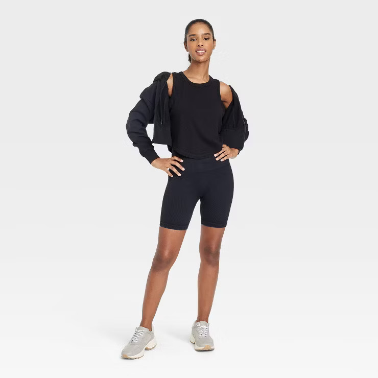Women's Ribbed Cropped Tank Top - JoyLab™ | Target