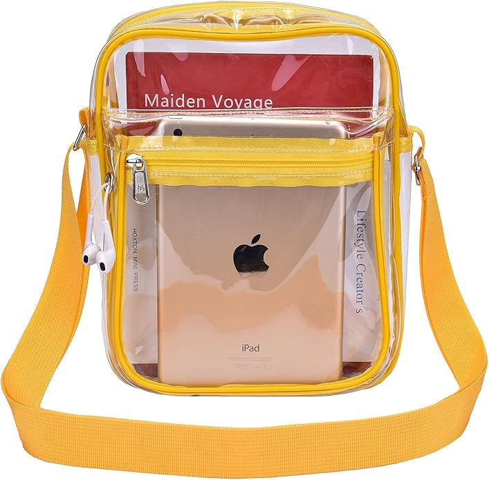 USPECLARE Clear Purse Stadium Clear Messenger Bag Stadium Approved for Men and Women Clear CrossB... | Amazon (US)