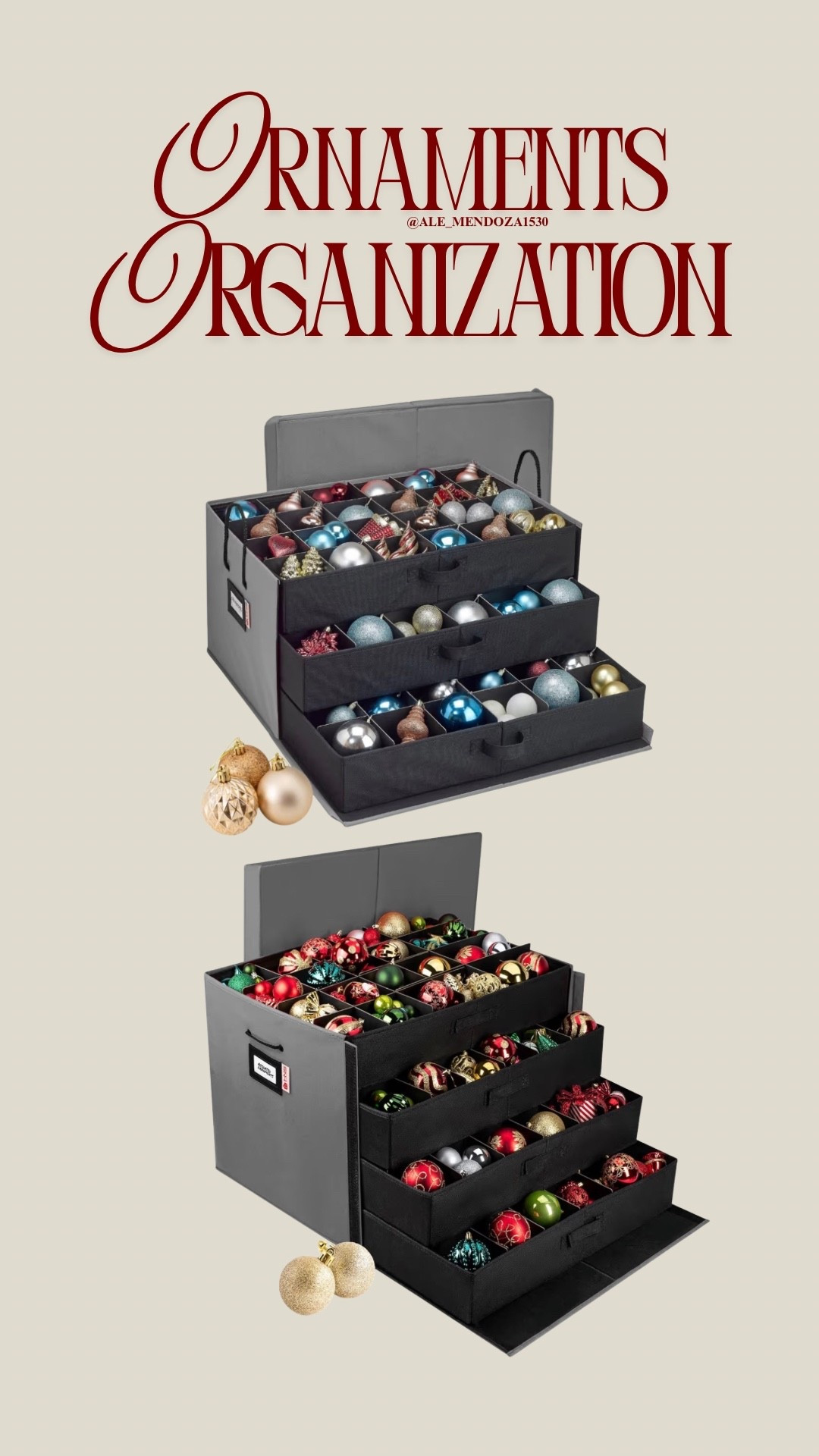 Ornaments storage box . Holiday storage Boxes and bags 