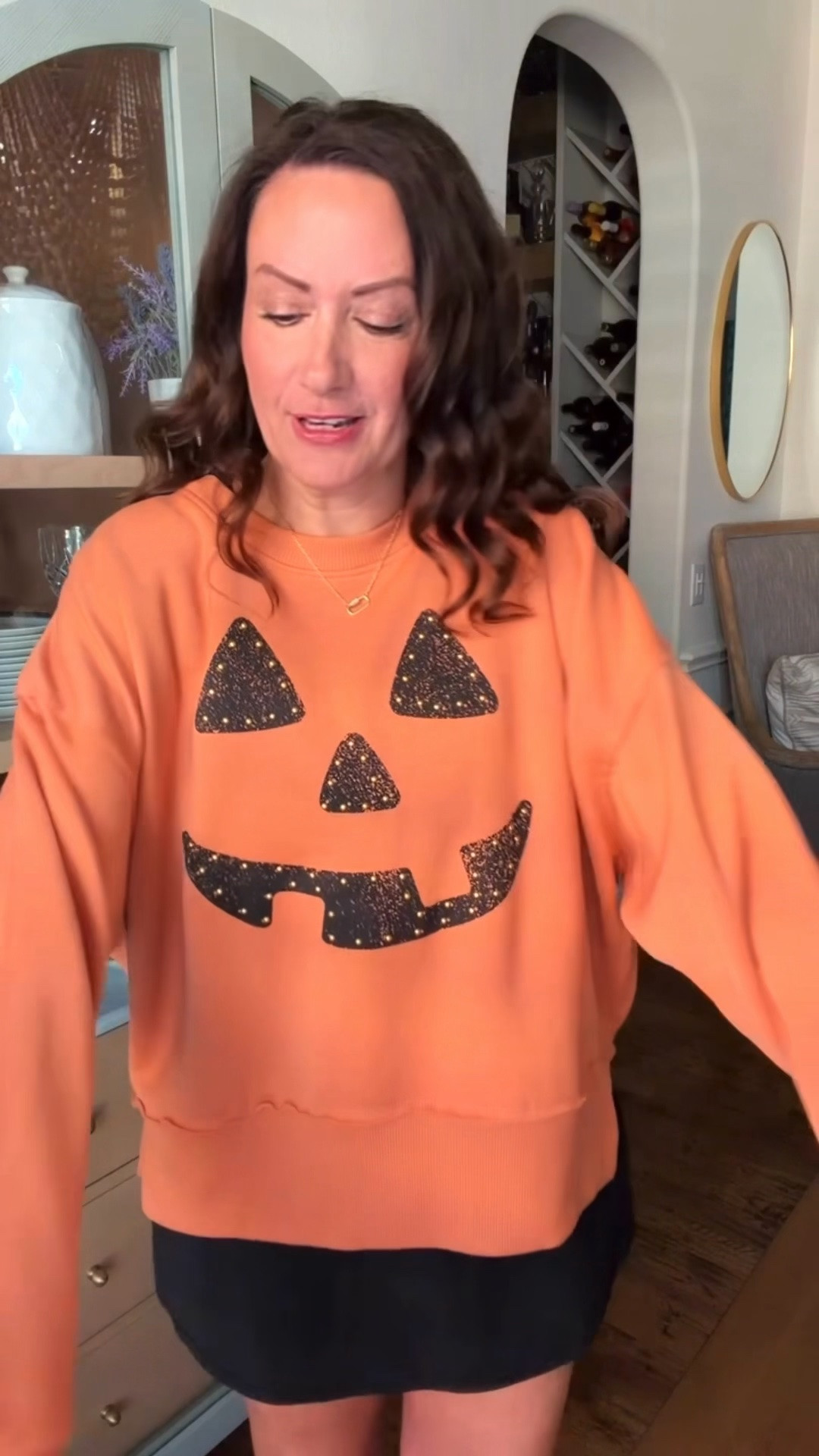 Cuuutest $15 Halloween sweatshirt! Sizes Small- xxxl. Wearing a medium
.

#LTKSeasonal #LTKmomlife #LTKootd