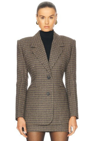 EAVES Rona Blazer in Tan | FWRD 