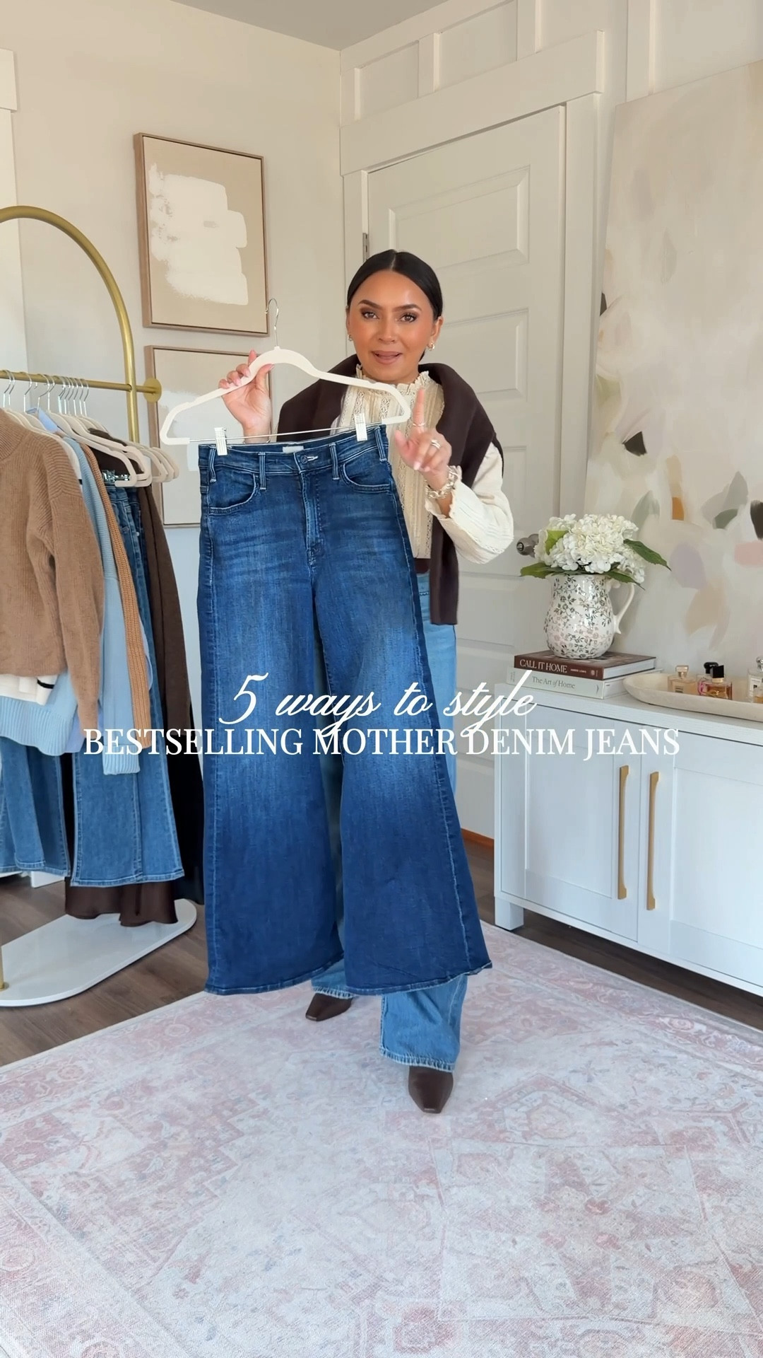 Best Selling Jeans Styled 5 Ways!
For reference: I’m 5’0, 32b bra size, and 2/26 in bottoms, pear shaped. 
*Everything I share is unaltered! TTS means true to size. Between size 5-6.6 in shoes

Flare jeans in heirloom wash size 26 petite - petite is labeled as Lil
Brown cardigan size xs petite TTS
Cream lace top size 2 TTS
Dark brown leather boots size 5.5 TTS

Blue stripe cardigan size xxs TTS
Khaki belt size small TTS
White sneakers size 6.5 TTS

Army green top size xs TTS
Reversible belt size xs TTS
Dark brown leather boots size xs TTS

Cream tie neck top size xxs TTS
Leopard heels size 5 TTS


Pink sweater size xs petite TTS
White tee size xs petite TTS
Dark brown leather boots size 5.5 TTS

Opening Outfit:
Brown cardigan size xs petite TTS
Cream lace top size 2 TTS
Dark brown leather boots size 5.5 TTS
Baggy Jeans in pickett wash size 25 regular - sized down a size in the regular length, comes in petite too!
How to style 5 ways
Date night outfits
Casual office outfits
Spring style
Petite jeans
Lunch outfit
Brunch outfit
Sunday outfit
Valentines Day
Madewell
Gap
Sezane
Amazon
#LTKFindsUnder100



#LTKPetite #LTKgrwm #LTKootd