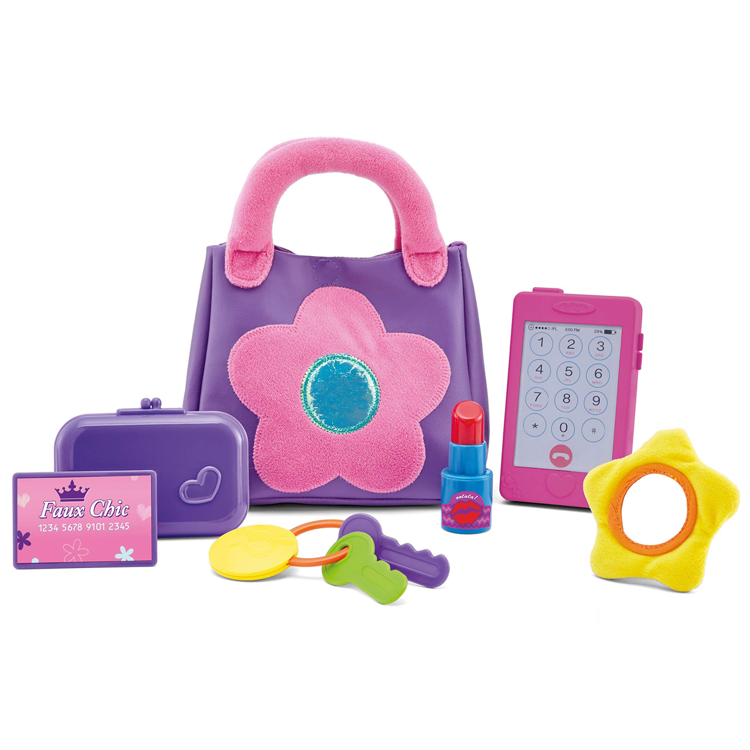Kidoozie My First Purse - Pretend Play Purse with Wallet, Credit Card, Lipstick, Mirror, and More... | Amazon (US)