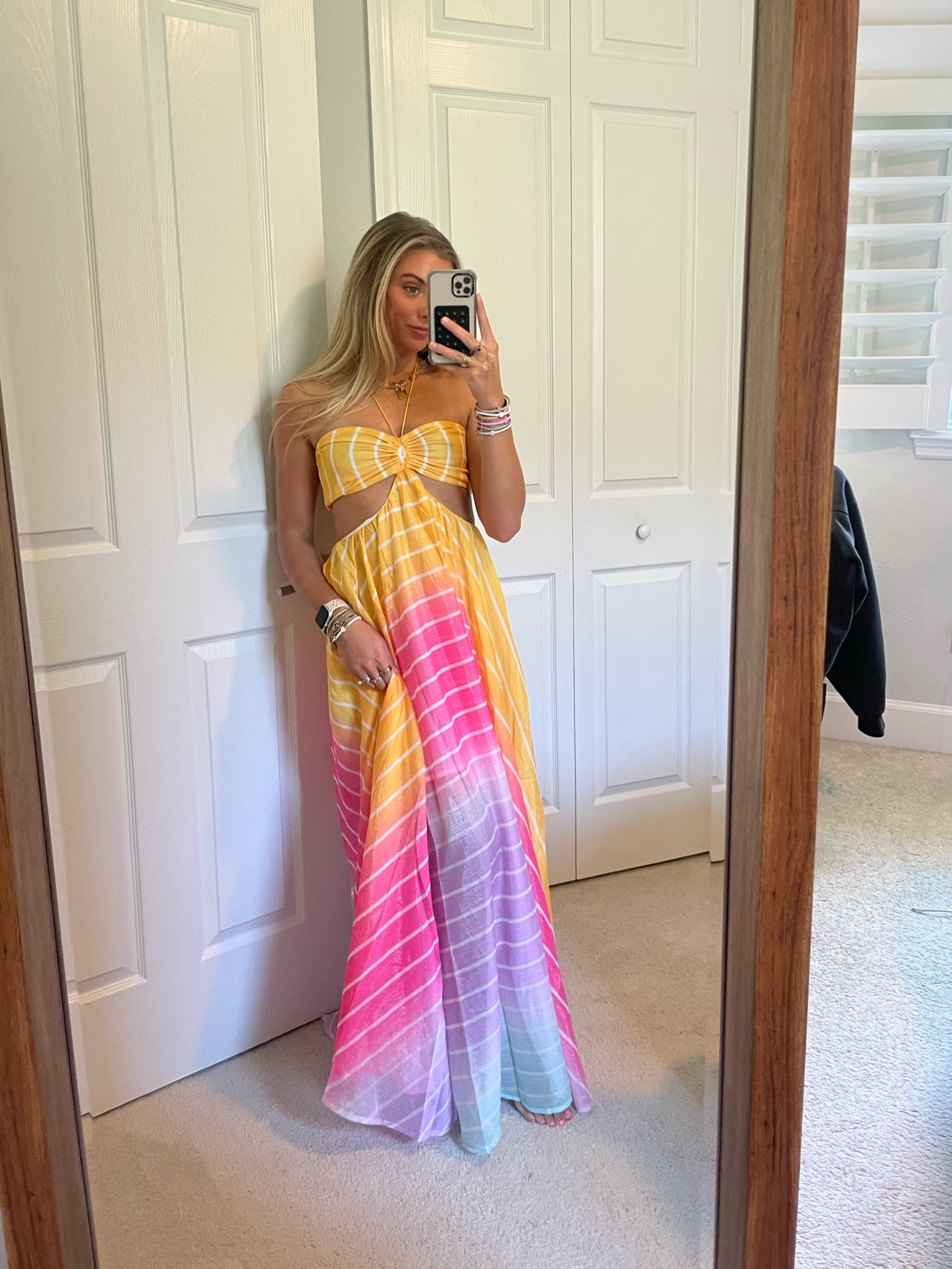 Ave + Liv Boutique. Rainbow skies maxi dress. Cut out dress. Maxi dress. Halter neck dress. #ootd #outfit #outfitinspo #fashion #fashionblogger #microinfluencer #discover #trending #fyp #explorepage #aesthetic #viral #ltku #college #sorority #summerfashion #flblogger #summerstyle #lookbook #outfitideas #currentlywearing #styleinspo #fashionstyle #outfitinspiration #petitefashion #instastyle #cuteoutfit 

#LTKstyletip #LTKwedding #LTKunder100