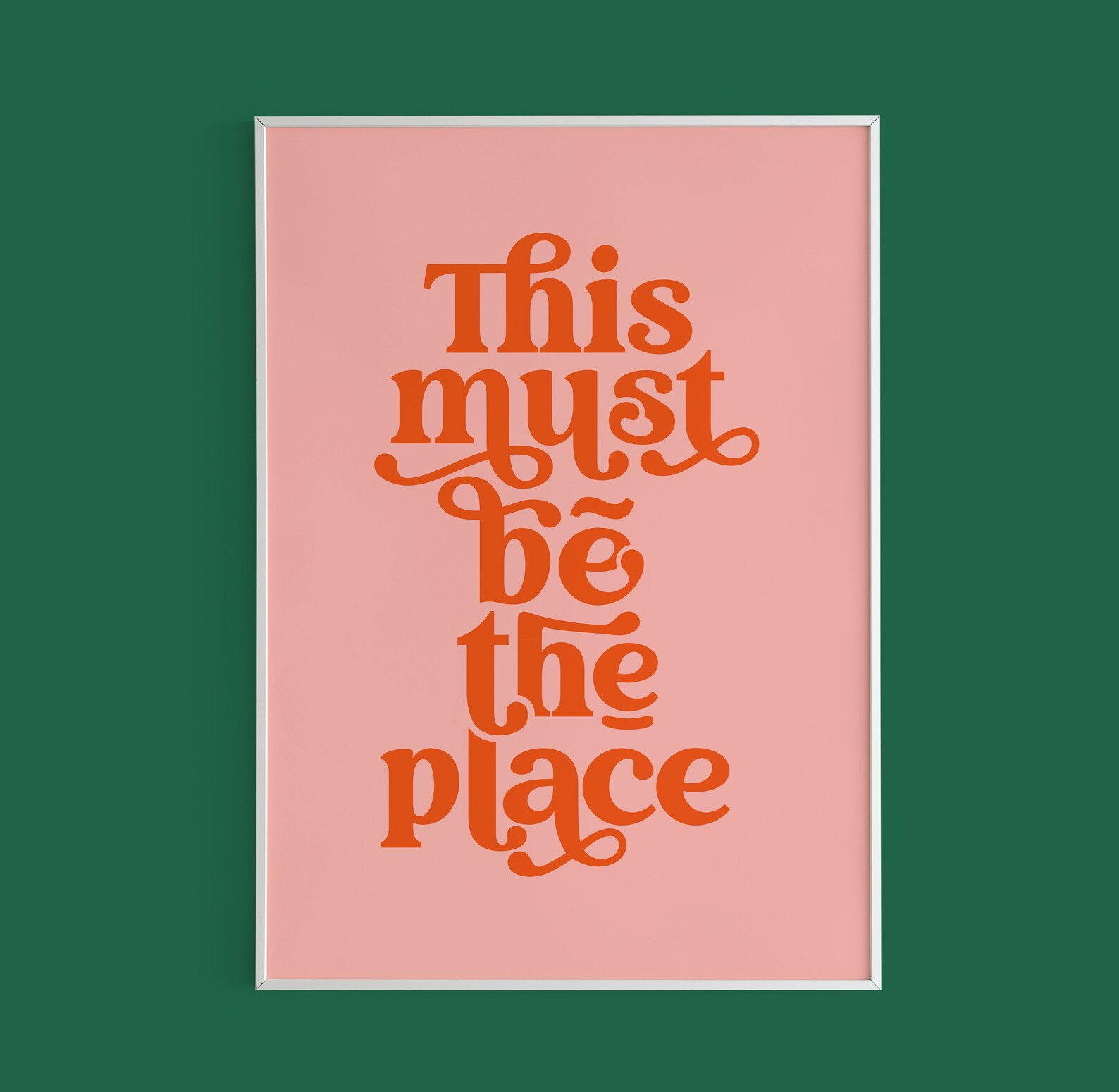 This Must Be the Place Poster Talking Heads Retro Print Art Gift Picture Wall Decor Fun Bold Colo... | Etsy (US)