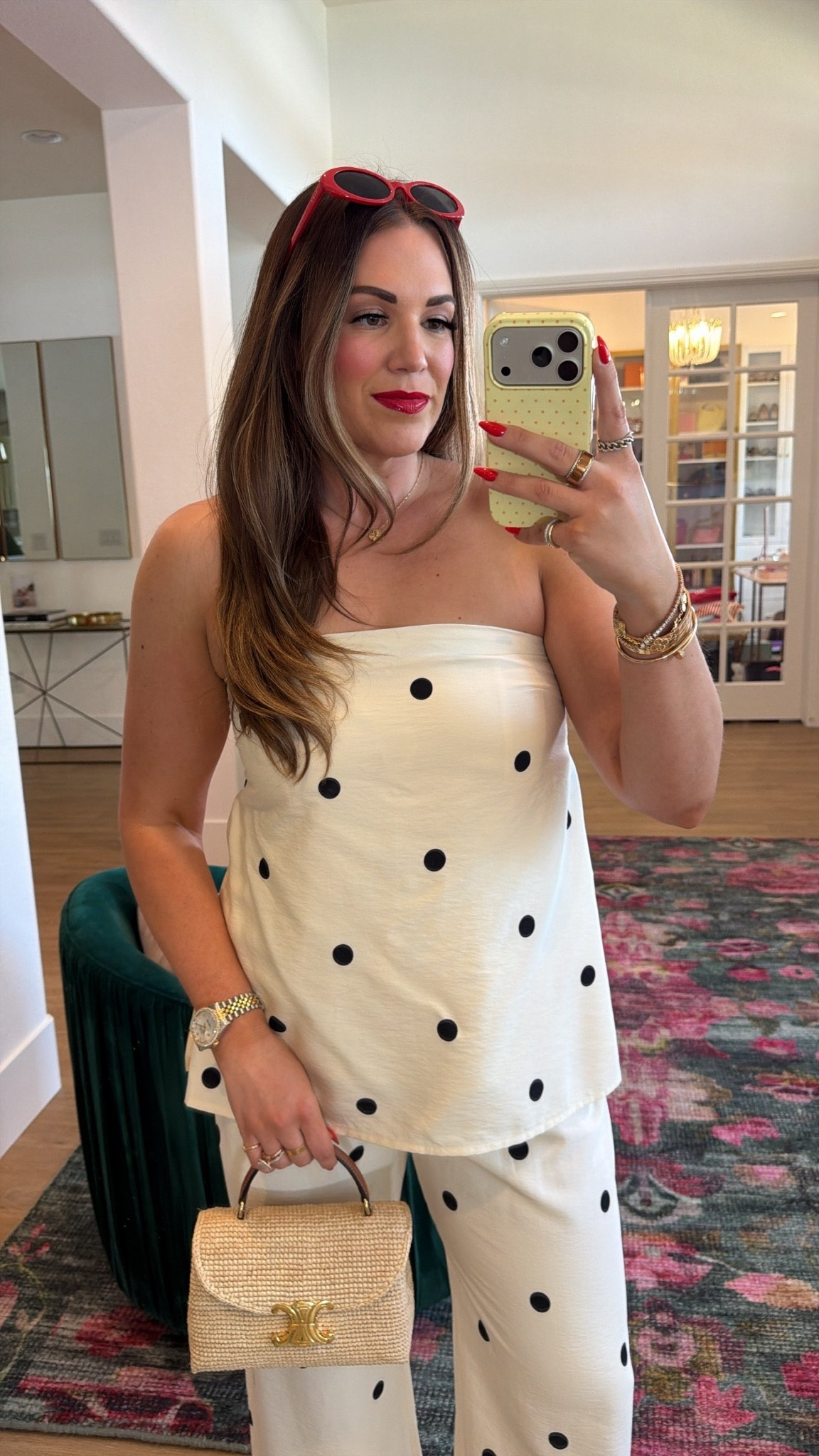 curvy midsize summer polka dot set! wearing size large in top (no bra top!) and size 30 short in pants. set on sale + an extra 15% off with code AFSUMMER

#LTKSeasonal #LTKMidsize #LTKSaleAlert