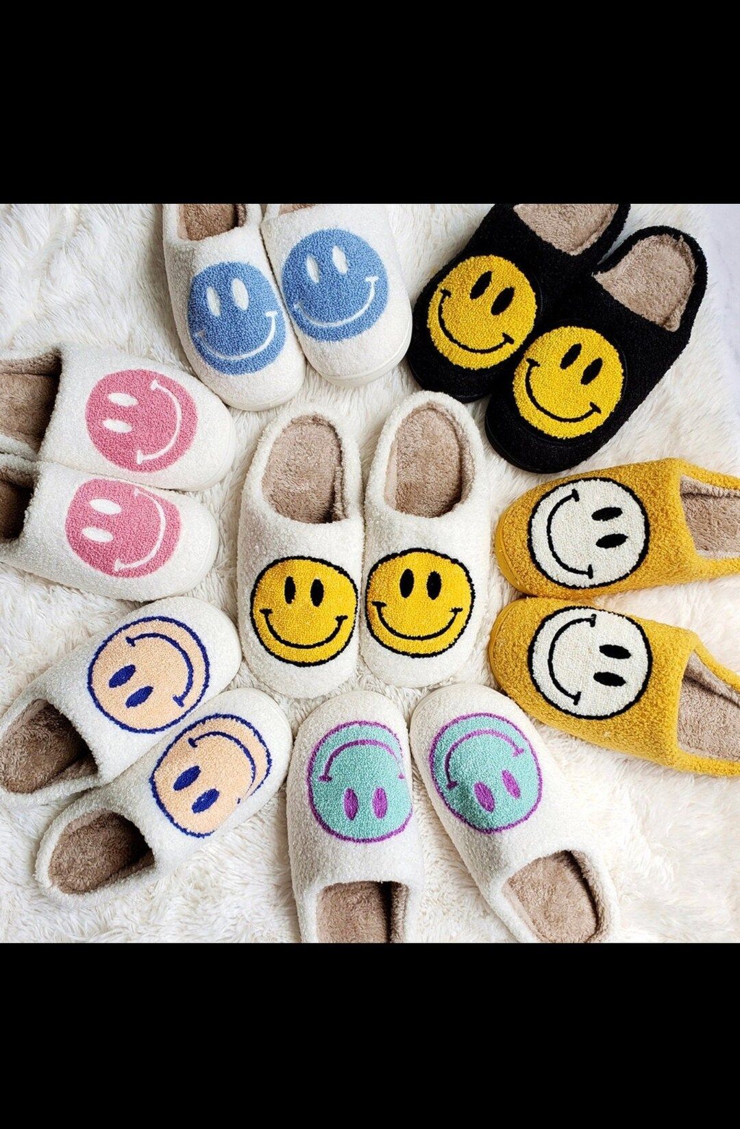Smiley Face Comfy Slippers perfect for Bridesmaid - Etsy | Etsy (US)