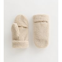 Cream Borg Mittens New Look | New Look (UK)