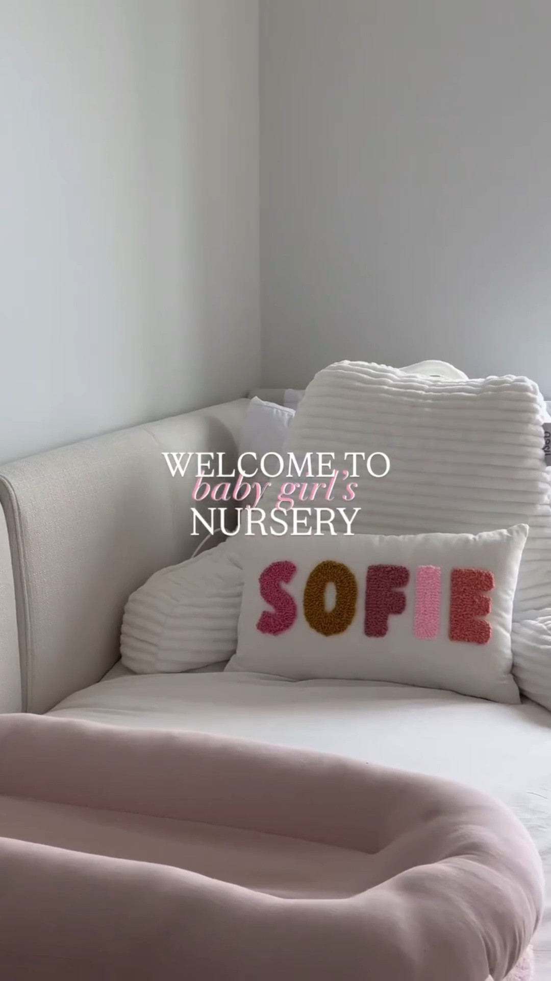 MOM HACK: puppy pee pads on everything 

designing my daughter‘s nursery was my dream job this entire pregnancy. I’m happy to share my daughter‘s little Brooklyn apartment nursery.

Everything I purchased for this nursery as a mom that is trying to keep it pretty bare bones:

1. @cradlewise AI crib that actually watches your baby and soothes them to sleep. We went with this over other brands because we loved the look of it - sleek, cute, but also the perfect size for a smaller apartment. This fits up to 2 years of age rather than 6 months so it was well worth the investment. 

2. A bed in the room was essential so we could be in here with her when need be. This @thuma.co daybed was the perfect addition to this room and matched her crib. It’s also a timeless design so when she’s ready for her big girl bed this is what she’ll use!

1. I didn’t want a changing table because I just don’t like the look so I found this @westelm dresser that I thought was playful, but still elevated and would take her from baby into later years. I added a change table on top with some nonslip grips at the bottom. I hung a shelf to keep all of my most used products for changing close at hand. We are also using the @get_nanit Sound & Light & we love it so much - highly recommend over other brands, but we can get into that in another video. 

4. Love this @amazon rug that is only $60 and I just thought it was the cutest thing to pull the room together. 

5. I want to take time to thrift some art I love so instead I went with a canopy that was $25 on @amazon. I think it looks so light and airy but adds a little feminine in touch. 

6. The library is my favorite thing. There are books from my childhood that my mom saved, my faves as a kid that I purchased, and so many people gifted to her. It’s a collection of most loved books by all the people that we love so much.  

#LTKBaby #LTKFindsUnder100 #LTKBump