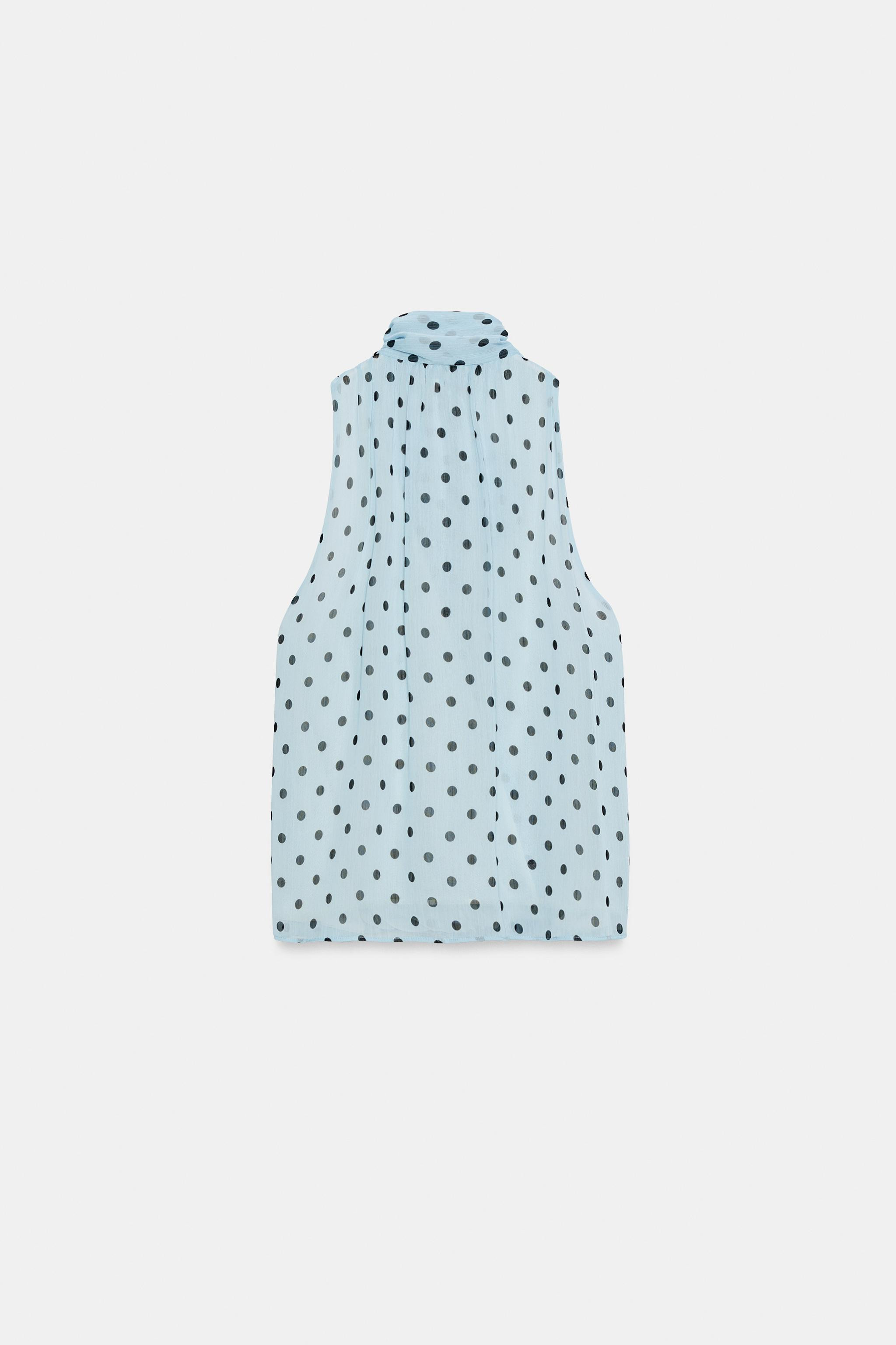 POLKA DOT BOW TOP | Zara UK