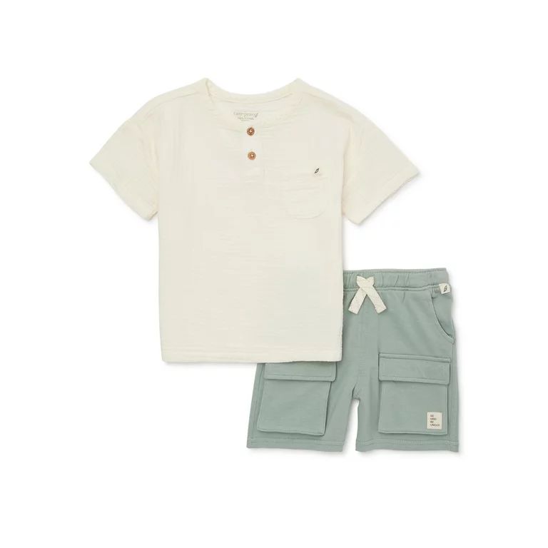 easy-peasy Baby and Toddler Boys Henley Shirt and Shorts Outfit Set, 2-Piece, Sizes 12M-5T | Walmart (US)
