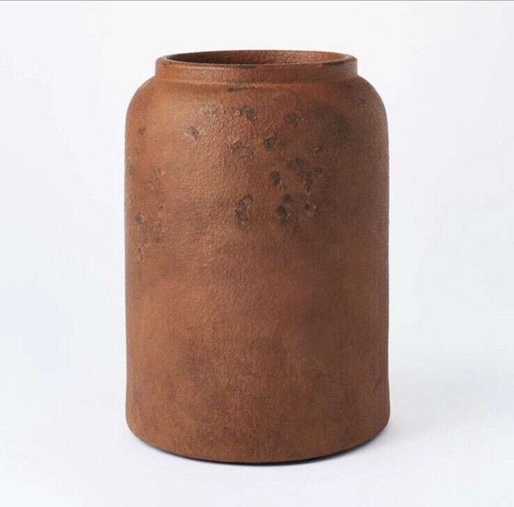 Tall Rustic Fall Farmhouse Brown Vase Threshold Studio McGee ~EUC~  | eBay | eBay US