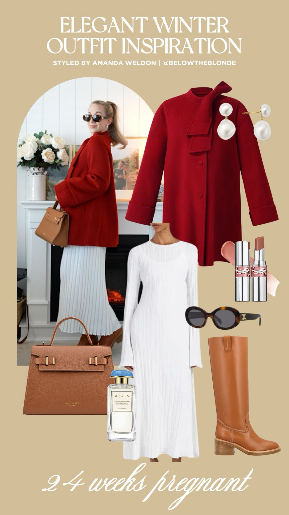 I had so much fun dressing up the bump today! Officially 24 weeks pregnant and this is what I am wearing for a chic and elegant winter outfit ❤️ Pregnancy outfit inspiration 

Note I couldn't tag the bag or glasses but the bag is Teddy Blake and the sunglasses are the Celine Triomphe 

#LTKSeasonal #LTKStyleTip #LTKBump