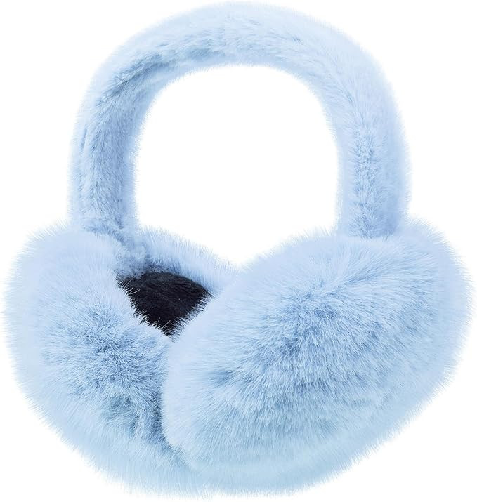 ACTLATI Women Winter Earmuffs Plush Ear Muffs Foldable Faux Fur Ear Warmers Outdoor Ear Covers Fo... | Amazon (US)