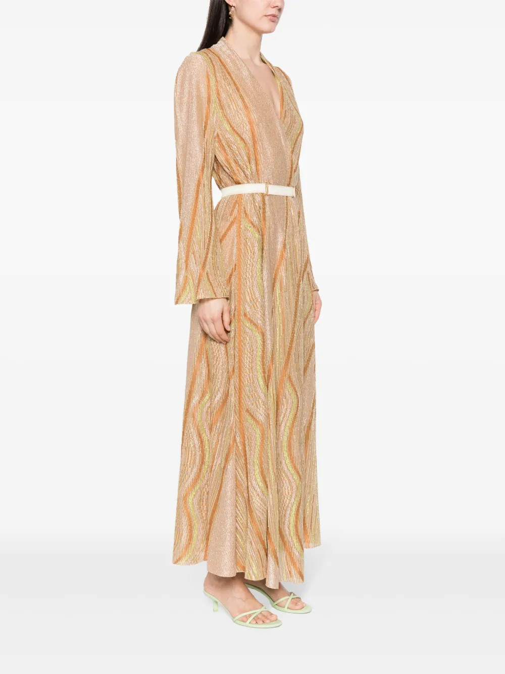 Forte Forte lamé-effect Maxi Dress - Farfetch | Farfetch Global