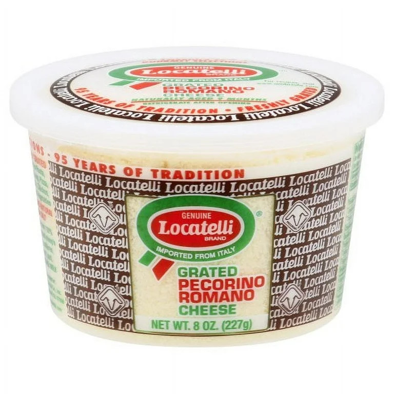 Ambriola Locatelli Pecorino Romano Naturally aged 9 months Freshly Grated Cheese, 8 oz. Tub. | Walmart (US)